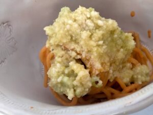 Omaggio a Marchesi: spaghetto tiepido con gremolata di Parmigiano e limone