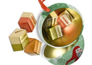 Le deliziose praline contenute nella Palla di Natale firmata Babbi